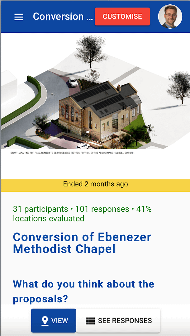Ebenezer church conversion public consultation - mobile landing